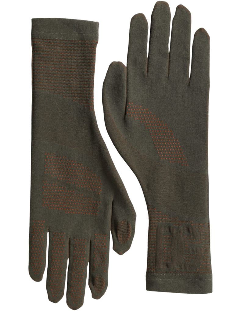 Gants Dolce & Gabbana en Coton Élastique Marron