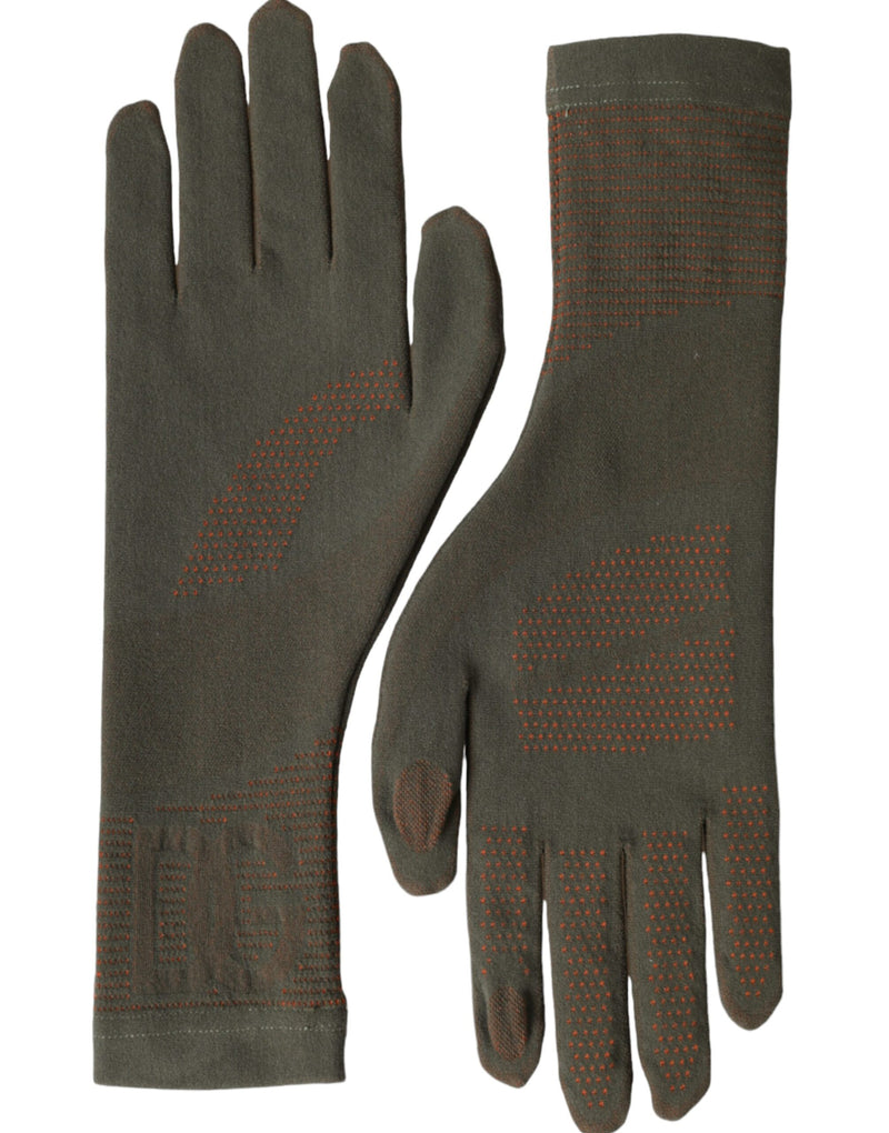 Gants Dolce & Gabbana en Coton Élastique Marron