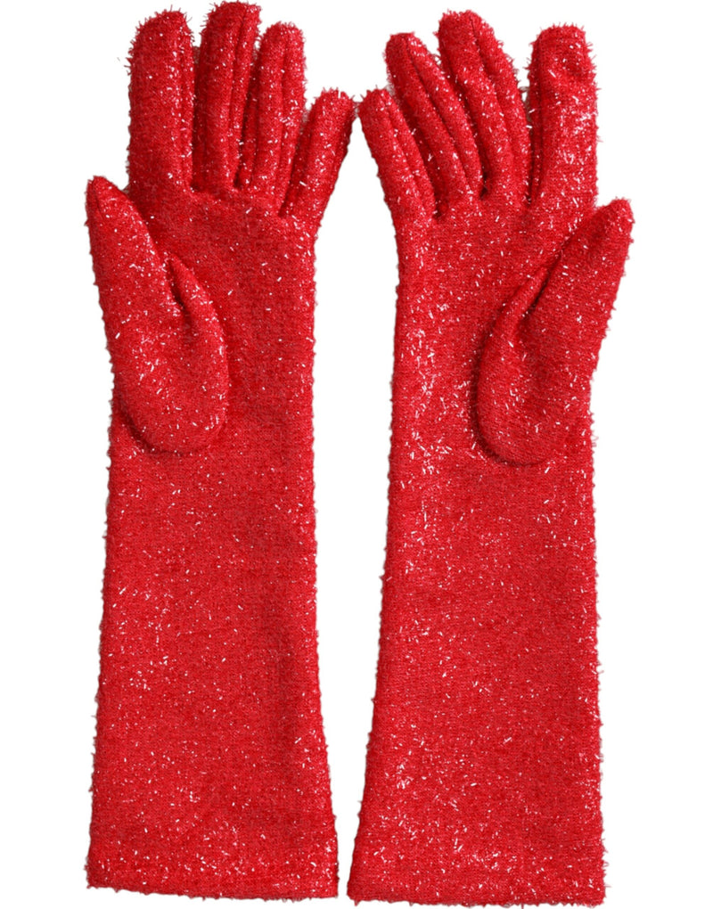 Gants Fantasia Rouge Lurex Dolce & Gabbana Mi-Longs