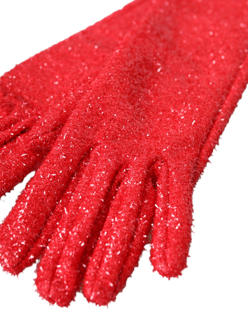 Gants Fantasia Rouge Lurex Dolce & Gabbana Mi-Longs