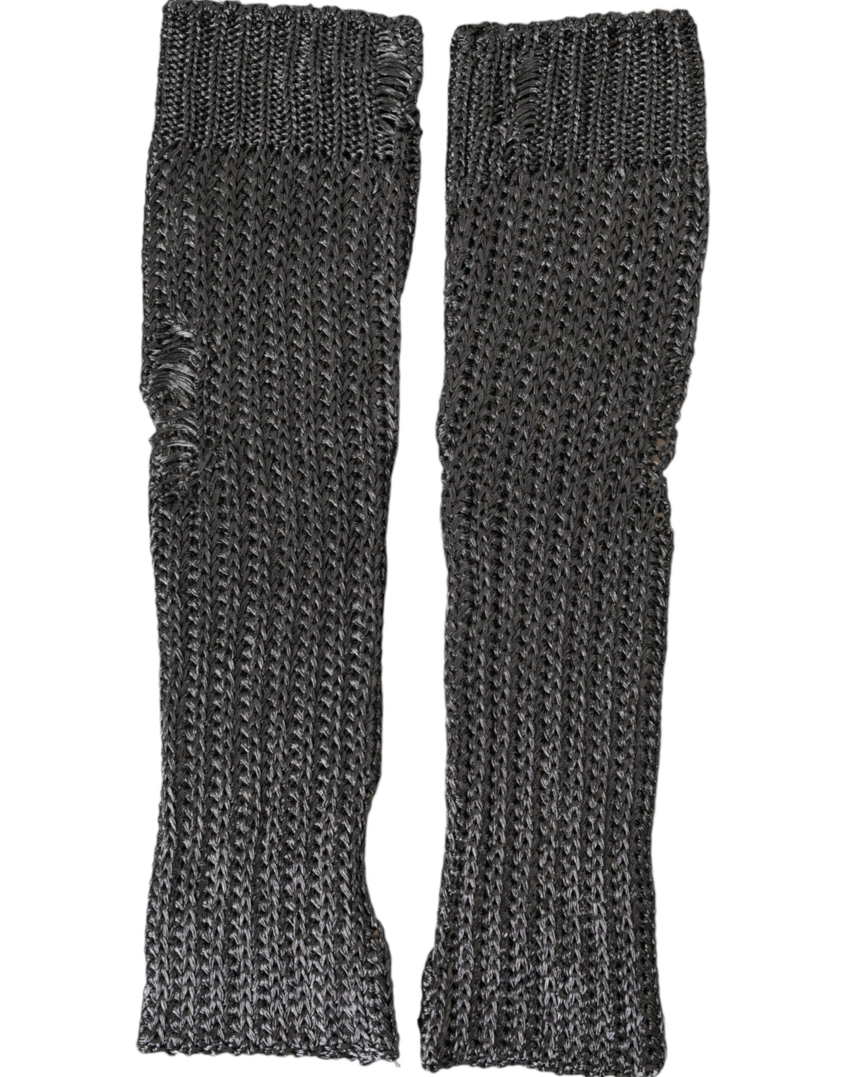 Gants sans doigts en viscose grise Dolce & Gabbana