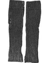 Gants sans doigts en viscose grise Dolce & Gabbana