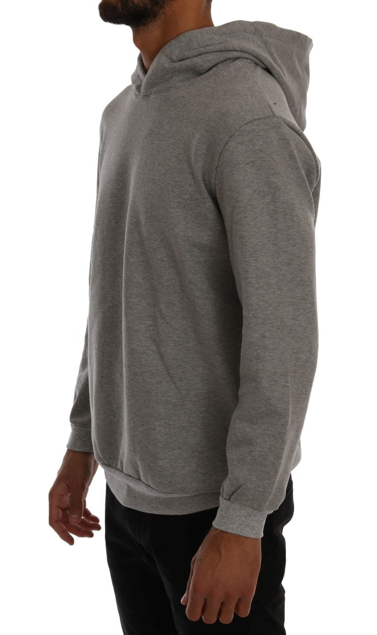 Daniele Alessandrini Pull en coton à capuche gris