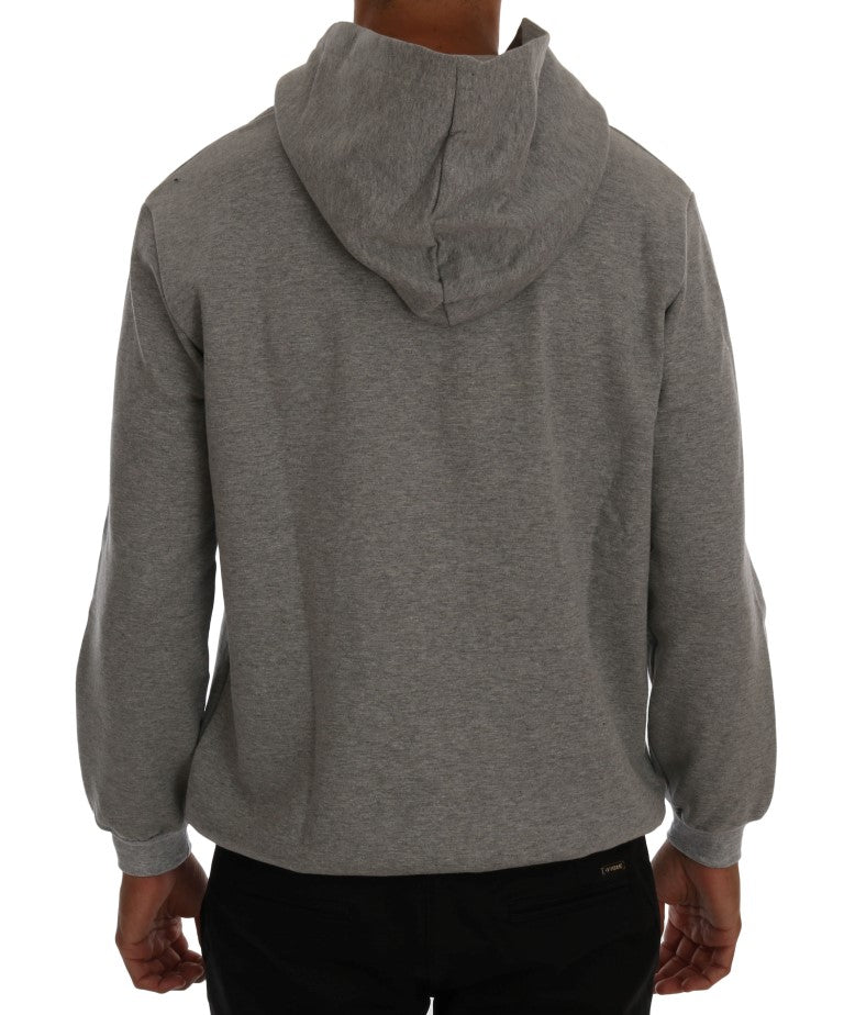 Daniele Alessandrini Pull en coton à capuche gris