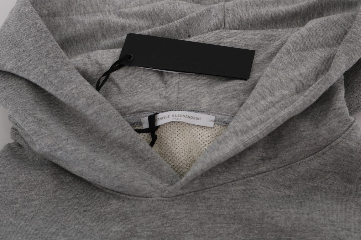 Daniele Alessandrini Pull en coton à capuche gris