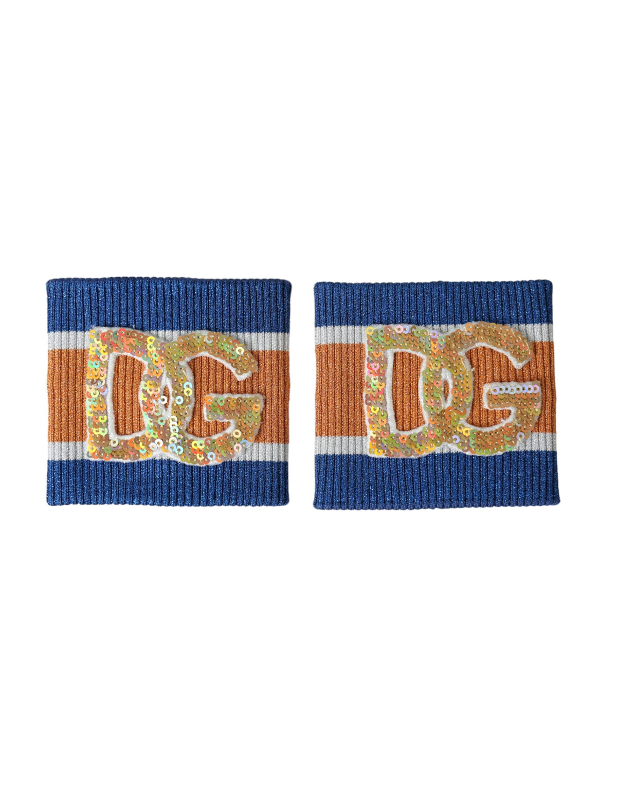 Bracelet en viscose à sequins et logo multicolore Dolce & Gabbana