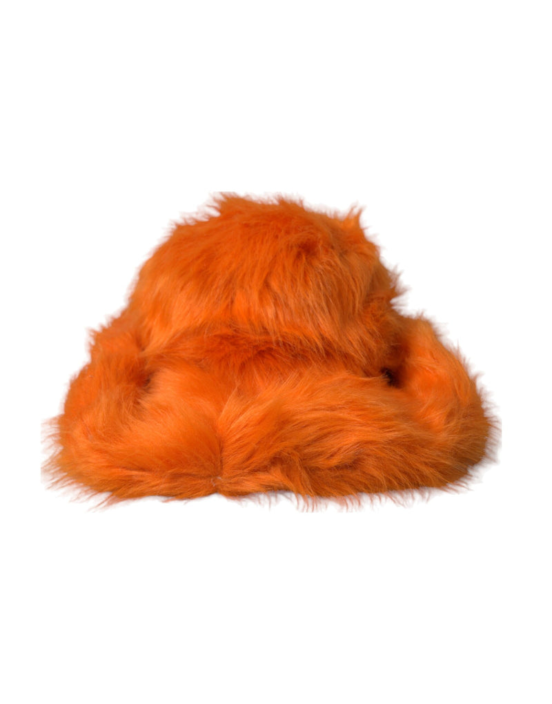 Dolce & Gabbana Orange Faux Fur Fedora Hat
