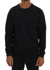 Pull en coton bleu à col rond Daniele Alessandrini