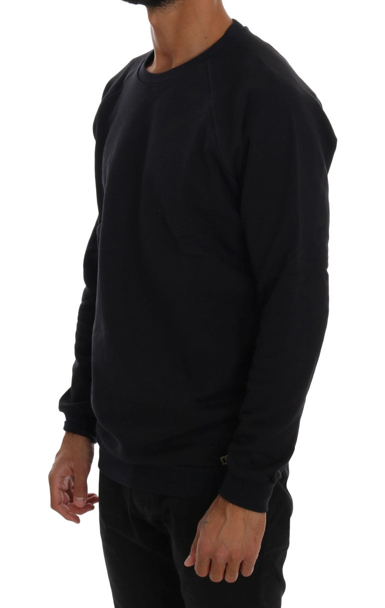 Pull en coton bleu à col rond Daniele Alessandrini
