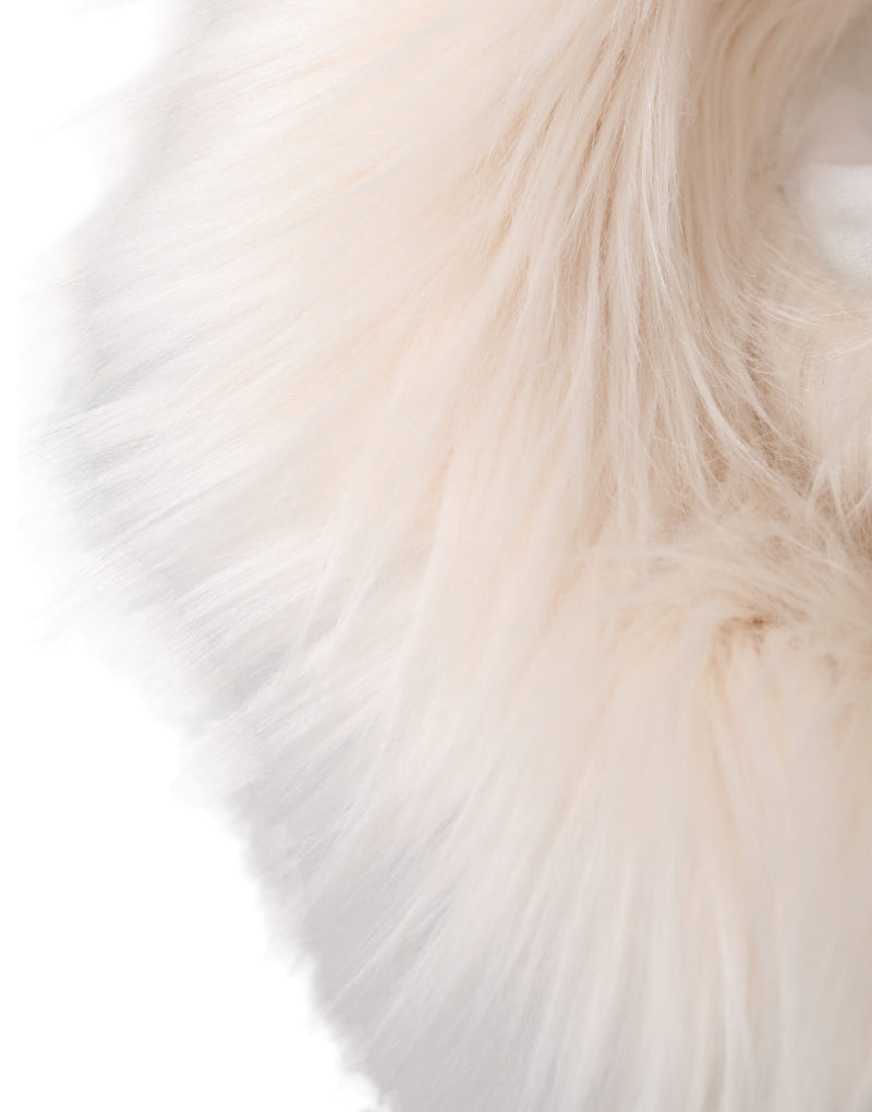Dolce & Gabbana White Acrylic Fur Women's Bucket Hat