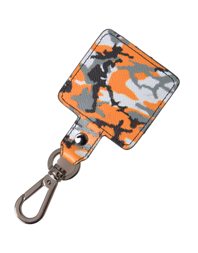Dolce & Gabbana Multicolor Camouflage Print Leather Airpods Case