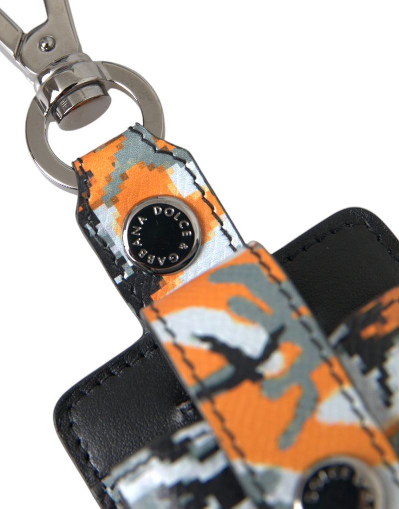 Dolce & Gabbana Multicolor Camouflage Print Leather Airpods Case