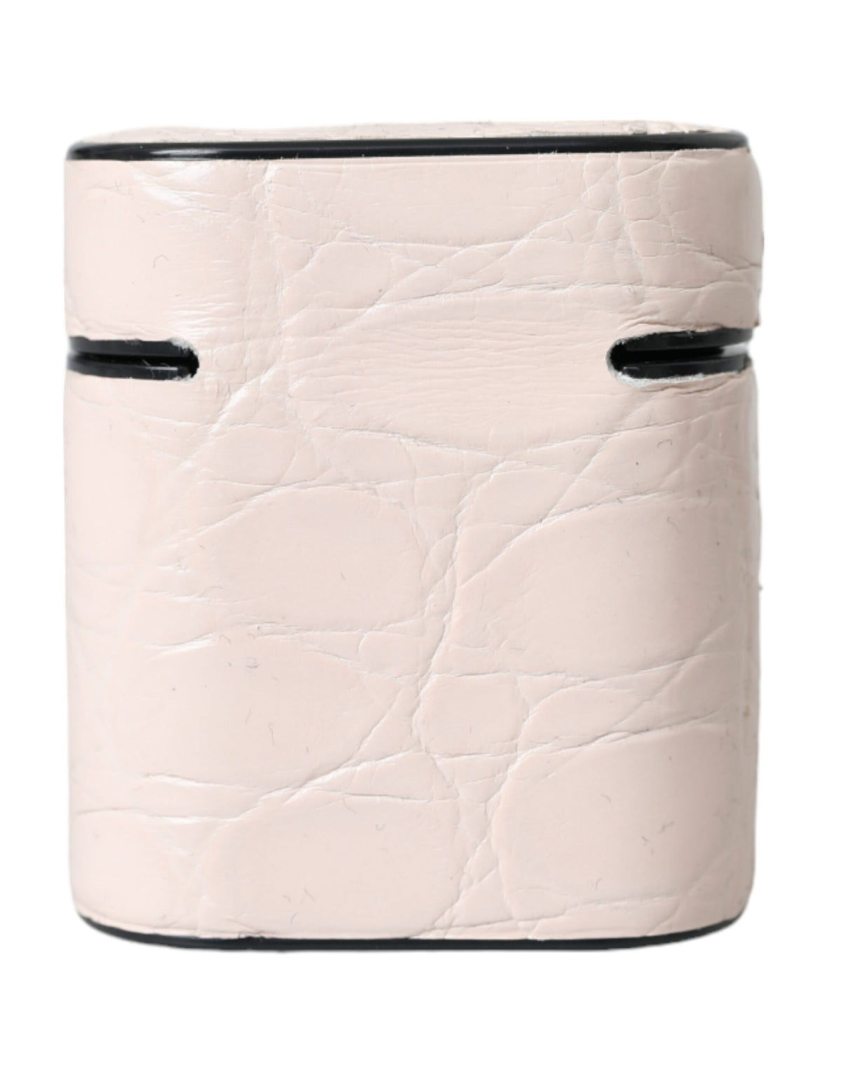 Dolce & Gabbana Light Pink Leather Airpods Case with Metal Logo