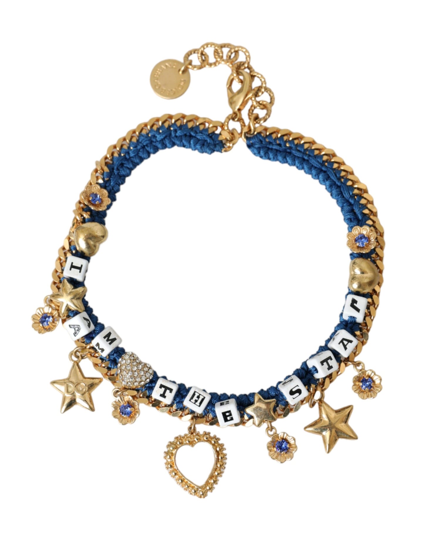 Bracelet Dolce & Gabbana en laiton doré avec chaîne Iam The Star