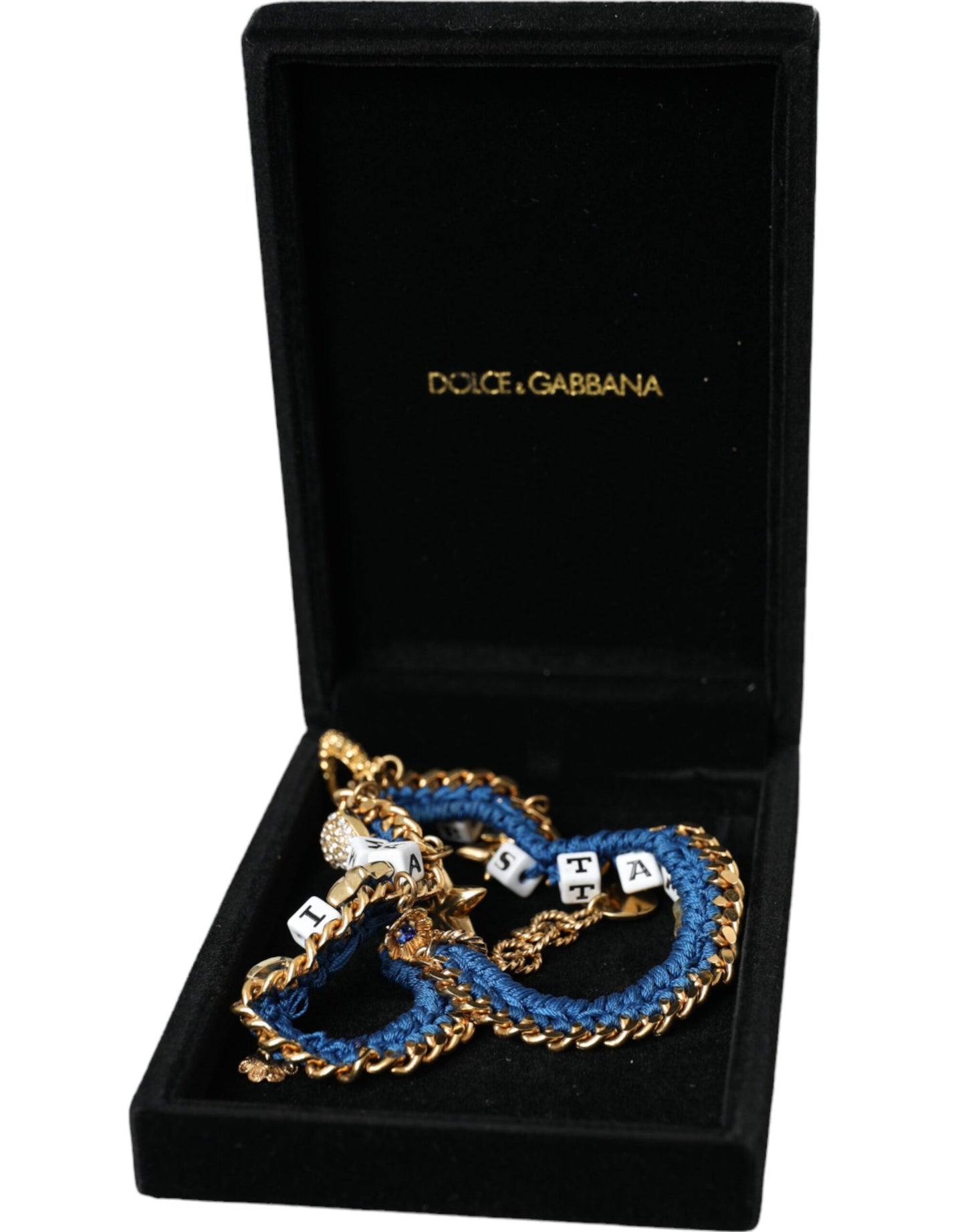 Bracelet Dolce & Gabbana en laiton doré avec chaîne Iam The Star