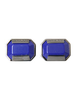 Boutons de manchette Dolce &amp; Gabbana en laiton plaqué argent et cristal