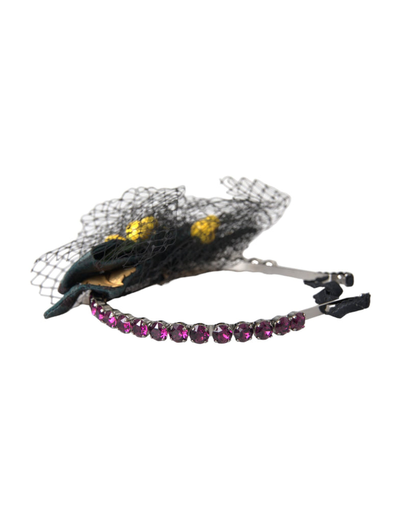 Dolce & Gabbana Black Lemons Sicily Purple Crystal Headband