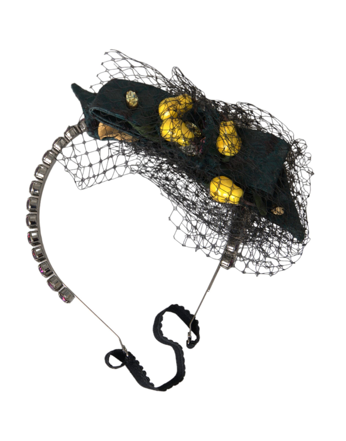 Dolce & Gabbana Black Lemons Sicily Purple Crystal Headband