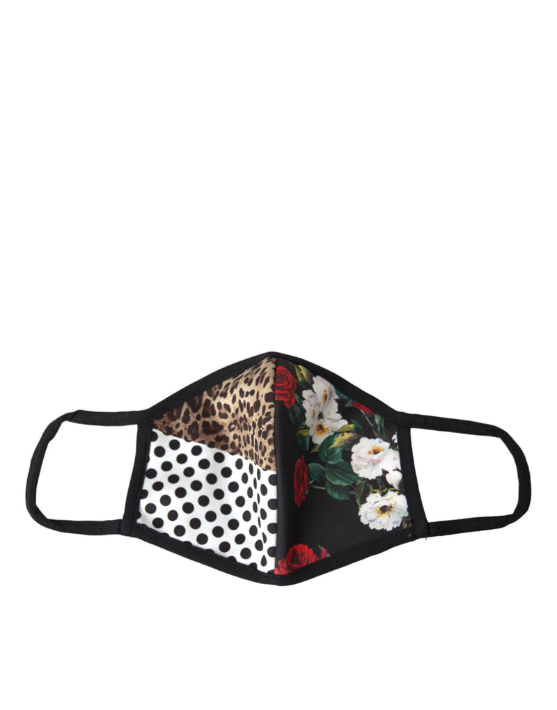 Masque Dolce & Gabbana Multicolore Léopard Floral avec Élastiques