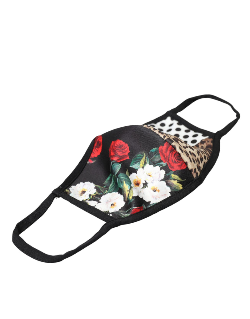 Masque Dolce & Gabbana Multicolore Léopard Floral avec Élastiques