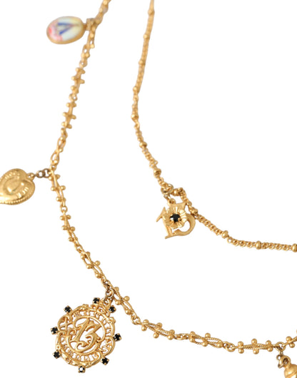 Dolce & Gabbana Gouden Ketting met Messing Bedel en Statement Siciliaanse Ketting