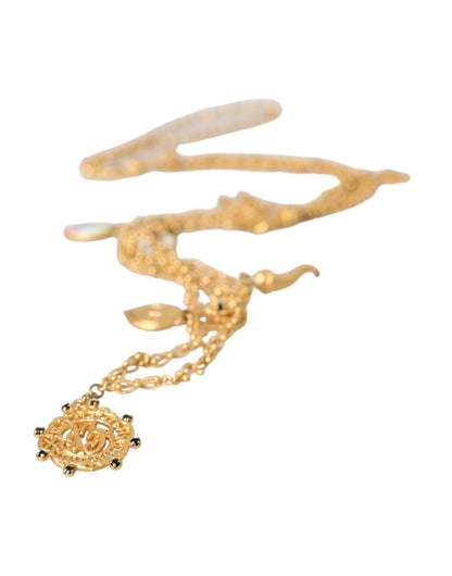 Dolce & Gabbana Gouden Ketting met Messing Bedel en Statement Siciliaanse Ketting