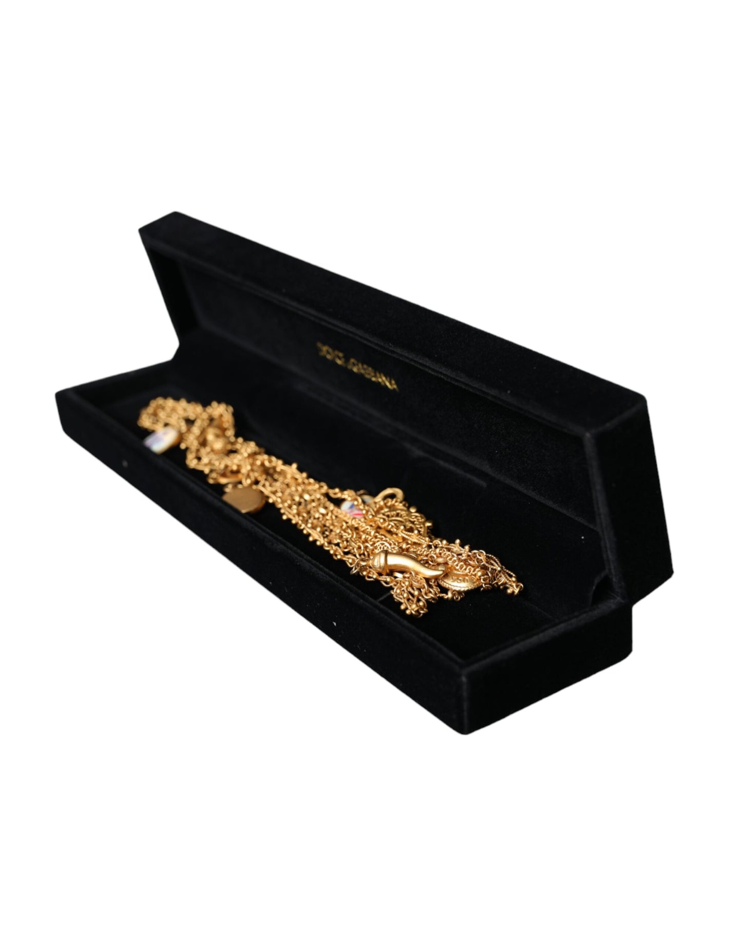 Dolce & Gabbana Gouden Ketting met Messing Bedel en Statement Siciliaanse Ketting