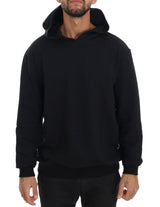 Pull à capuche noir décontracté en coton Daniele Alessandrini