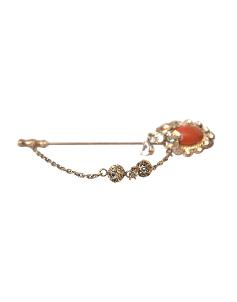 Broche Dolce & Gabbana en Argent 925 avec Chaîne en Cristal