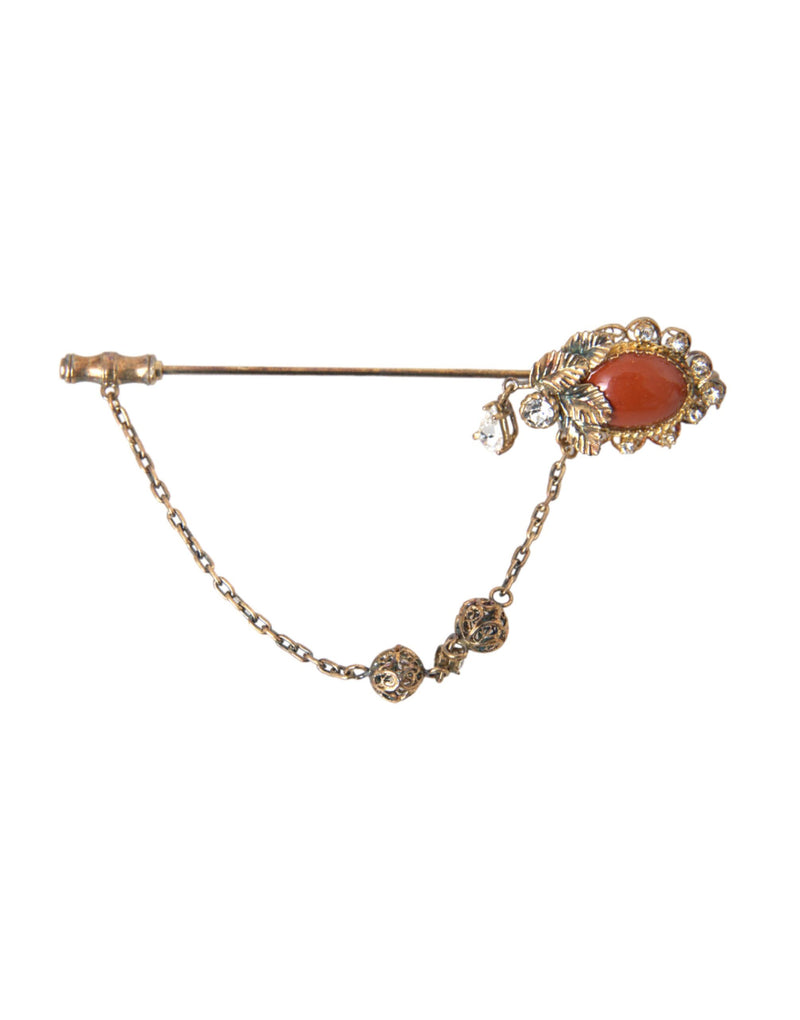 Broche Dolce & Gabbana en Argent 925 avec Chaîne en Cristal