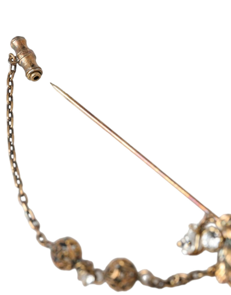 Broche Dolce & Gabbana en Argent 925 avec Chaîne en Cristal