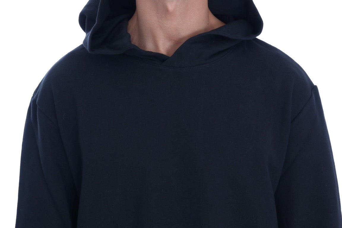 Pull à capuche noir décontracté en coton Daniele Alessandrini