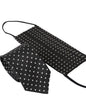 Dolce & Gabbana Zwart Wit Polka Dots 100% Zijden Stropdas Gezichtsmasker