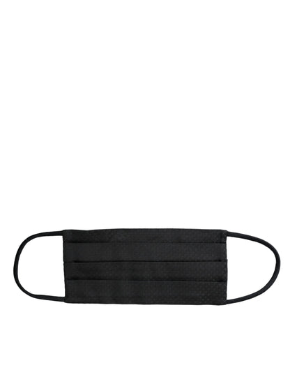 Dolce & Gabbana Zwart 100% Zijden Verstelbare Stropdas Gezichtsmasker
