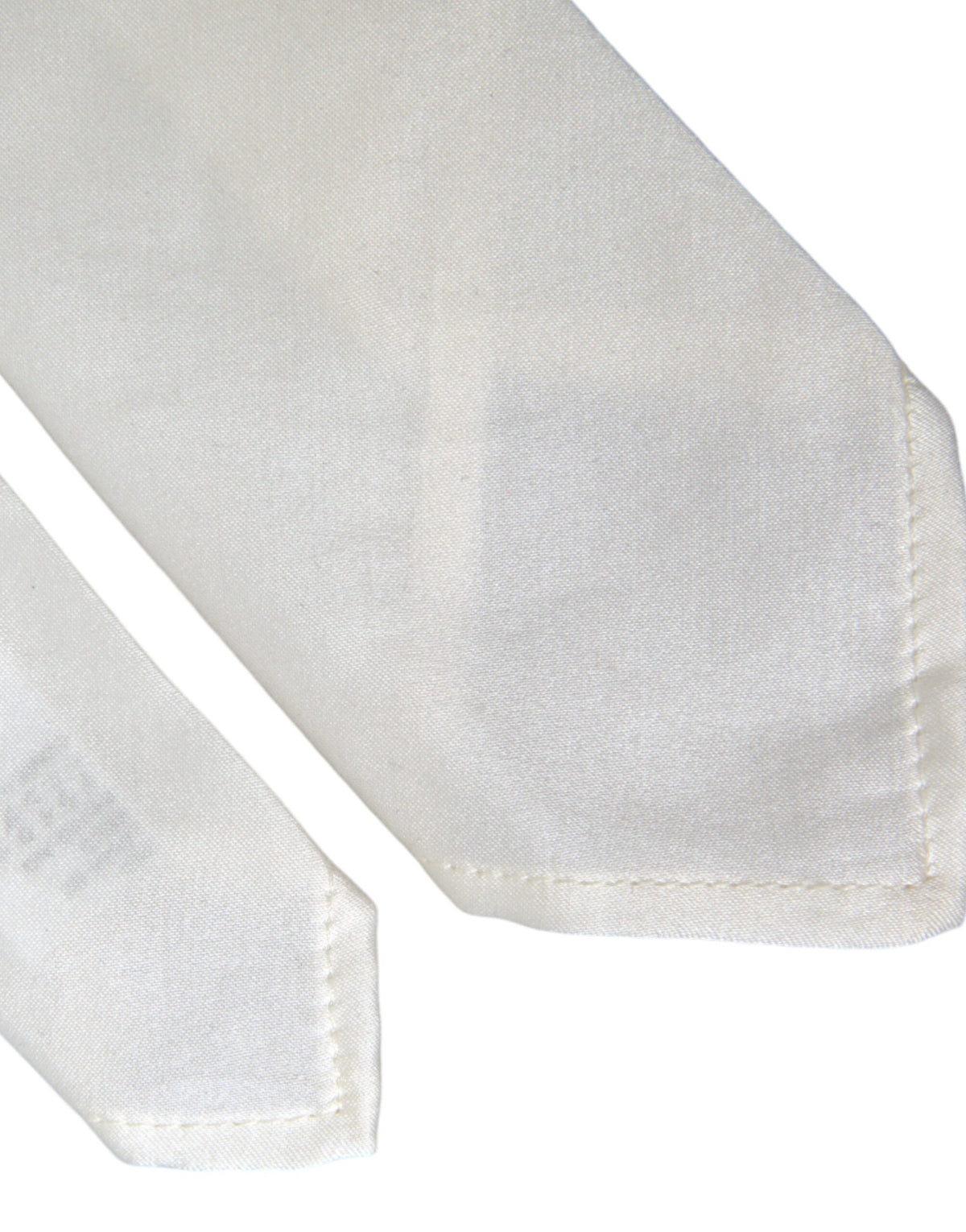 Cravate ajustable en soie mélangée blanche Dolce &amp; Gabbana pour homme