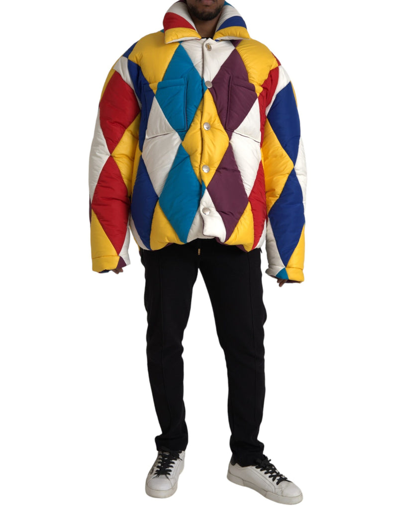 Dolce & Gabbana Windbreaker Puffer Jas voor Heren, Multicolor