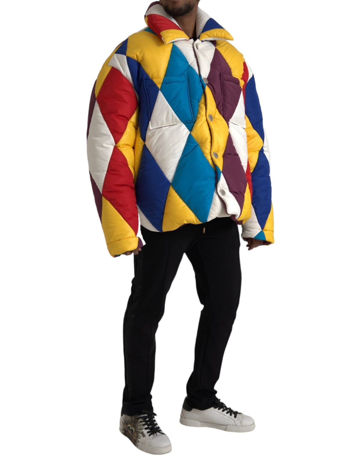 Veste coupe-vent et matelassée multicolore pour homme Dolce & Gabbana