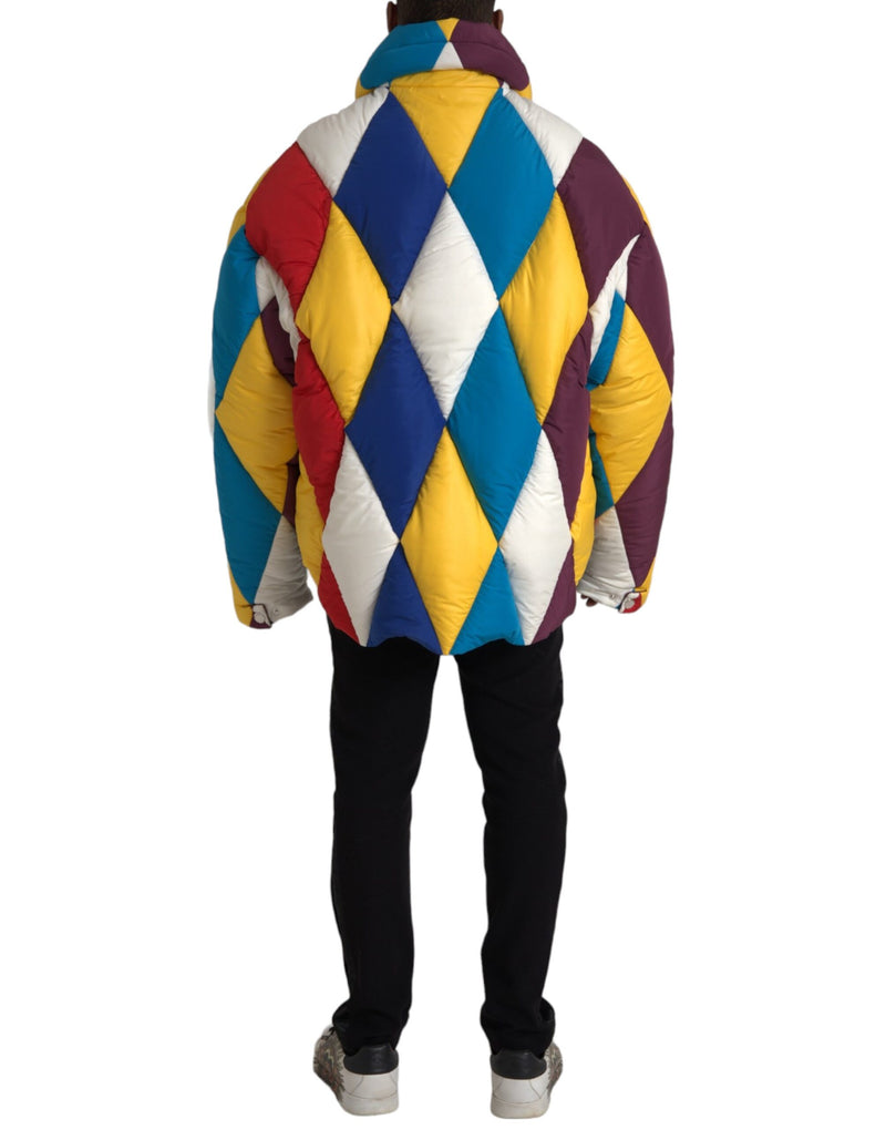 Dolce & Gabbana Windbreaker Puffer Jas voor Heren, Multicolor
