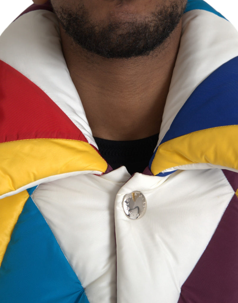 Dolce & Gabbana Windbreaker Puffer Jas voor Heren, Multicolor