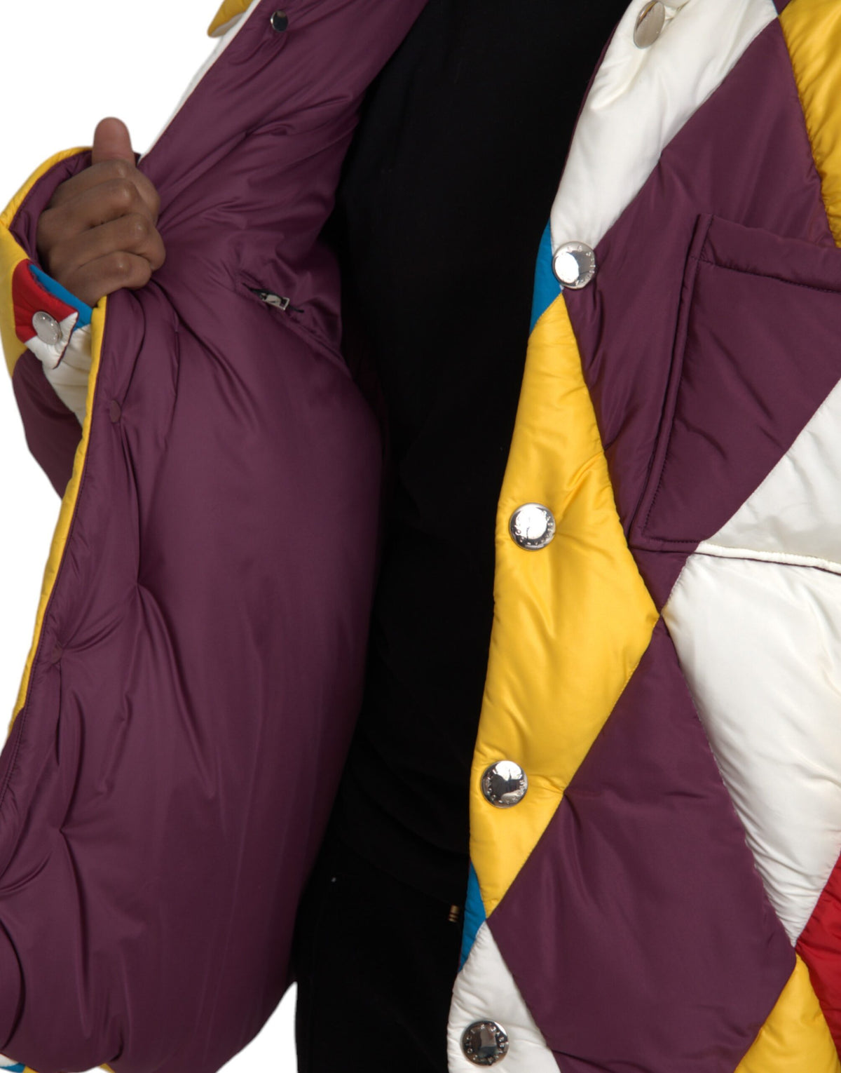 Veste coupe-vent et matelassée multicolore pour homme Dolce & Gabbana