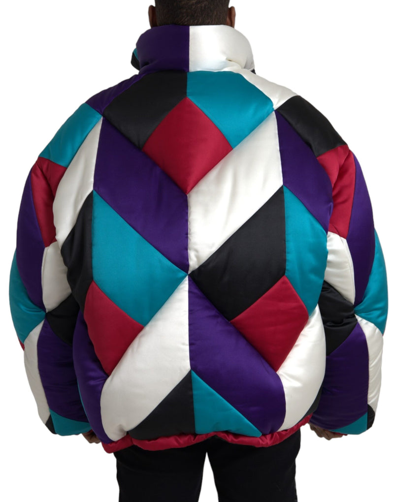 Dolce & Gabbana Windbreaker Pufferjas met Multicolour Logo