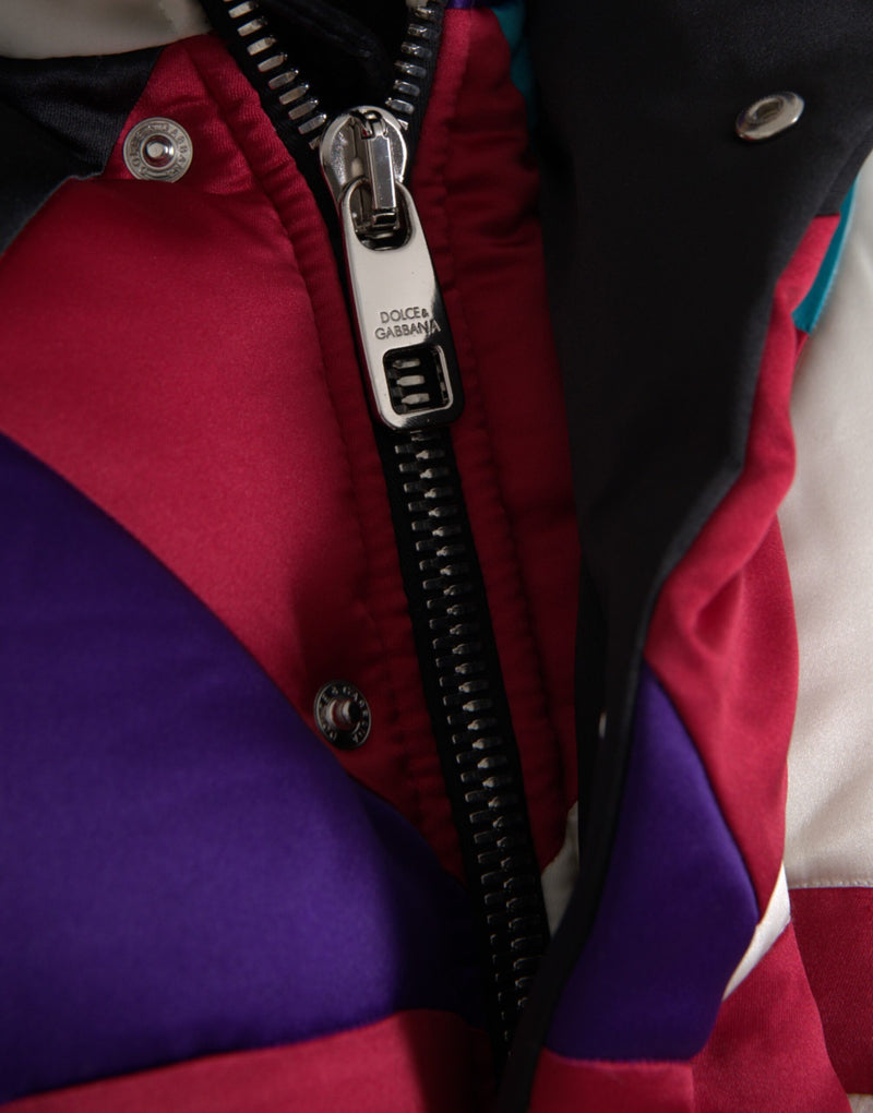 Dolce & Gabbana Windbreaker Pufferjas met Multicolour Logo