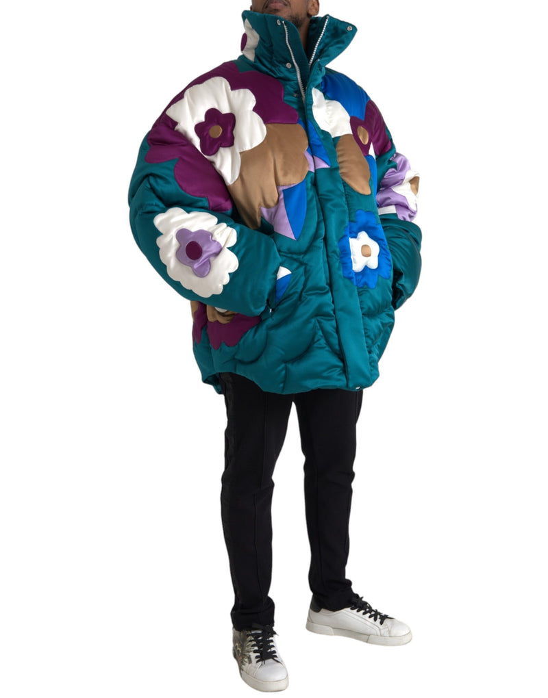Dolce & Gabbana Windbreaker Pufferjas met bloemenprint in meerdere kleuren