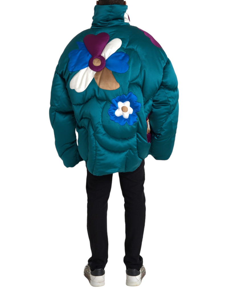 Dolce & Gabbana Windbreaker Pufferjas met bloemenprint in meerdere kleuren