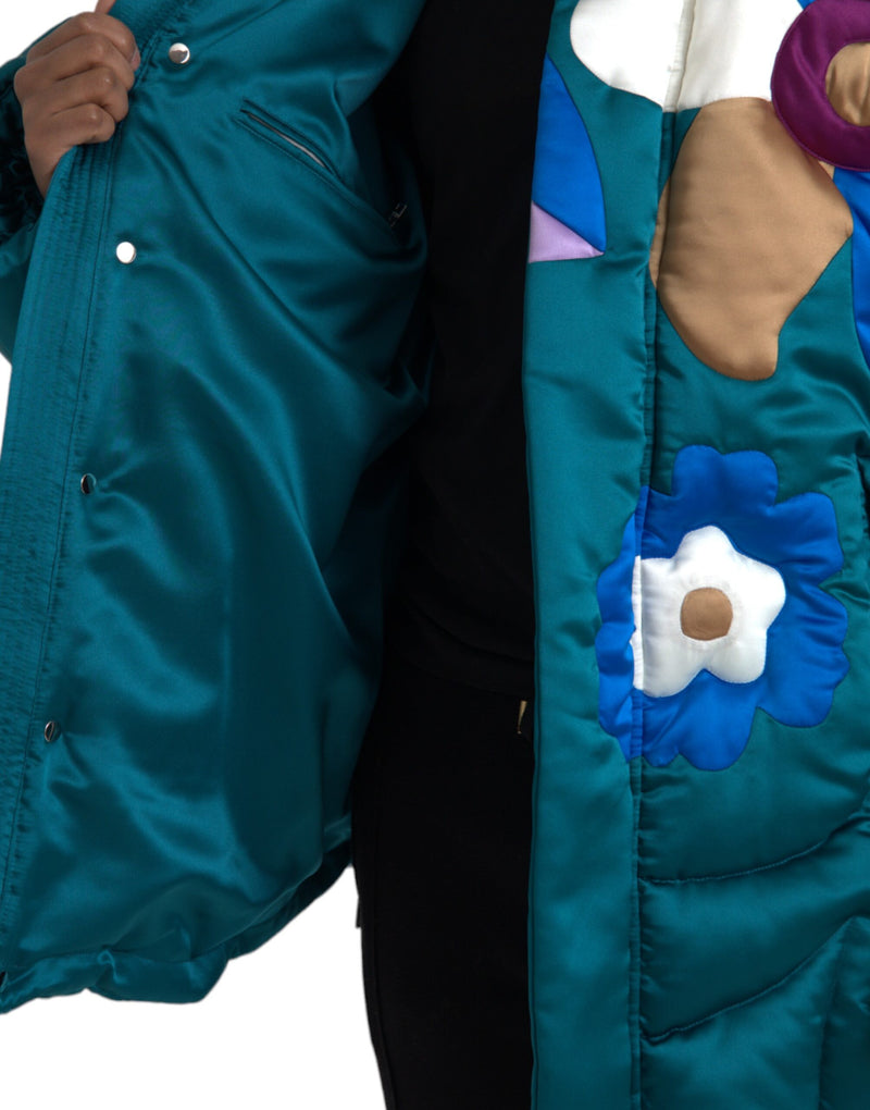 Dolce & Gabbana Windbreaker Pufferjas met bloemenprint in meerdere kleuren
