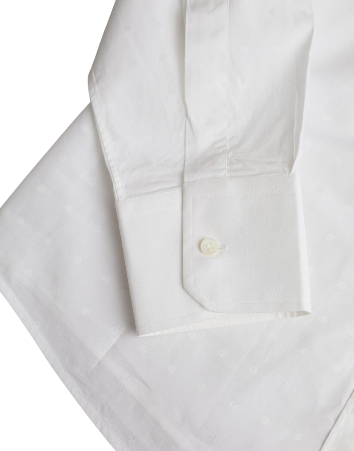 Chemise homme Dolce &amp; Gabbana en coton blanc avec logo, couleur or.