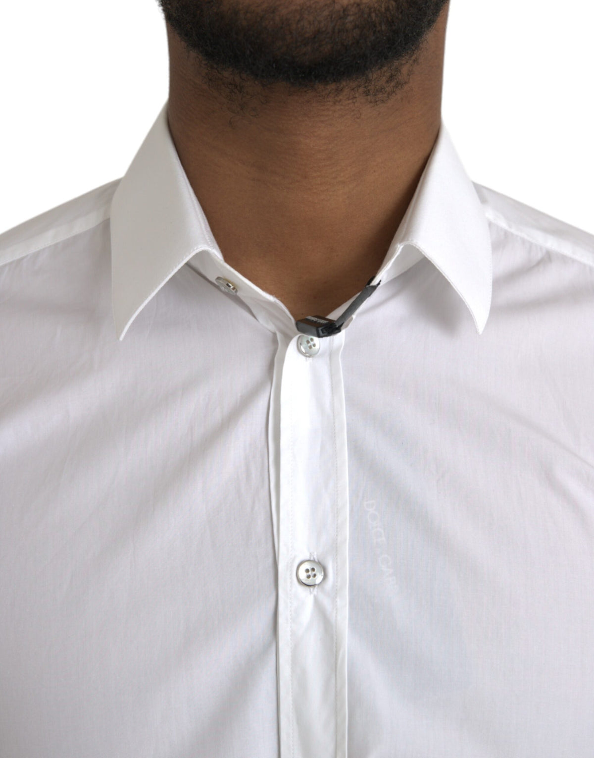 Robe longue en coton blanc Dolce &amp; Gabbana, chemise MARTINI