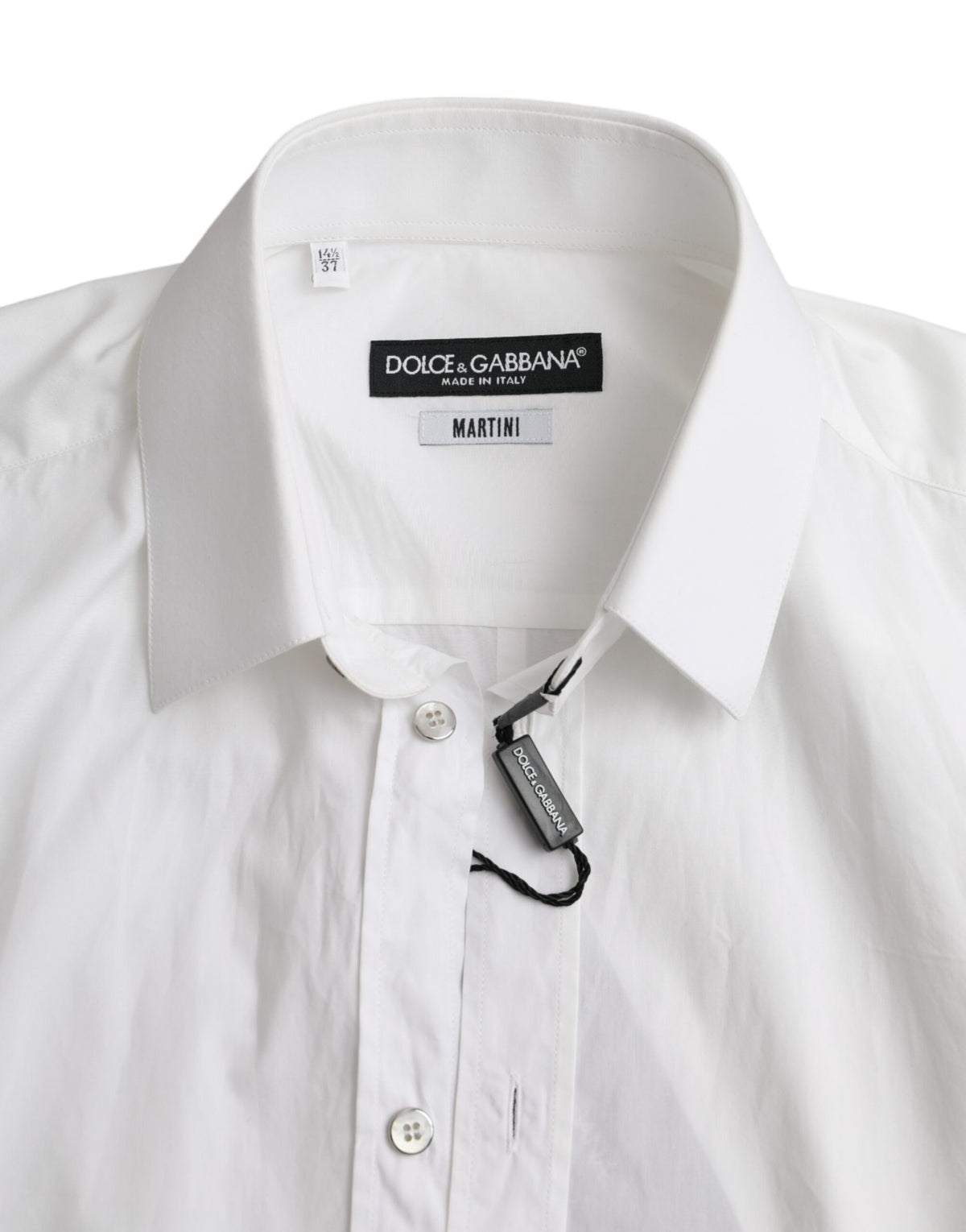 Robe longue en coton blanc Dolce &amp; Gabbana, chemise MARTINI