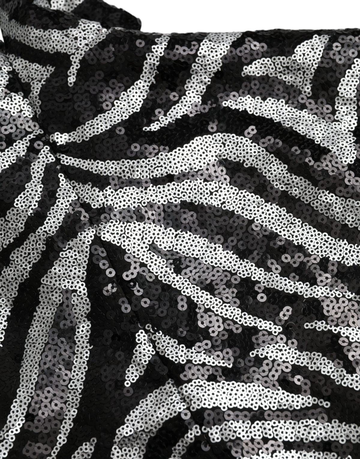 Pull en polyester noir et argenté à paillettes de Dolce &amp; Gabbana