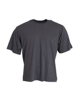 T-shirt gris en coton à manches courtes et col rond de Dolce &amp; Gabbana